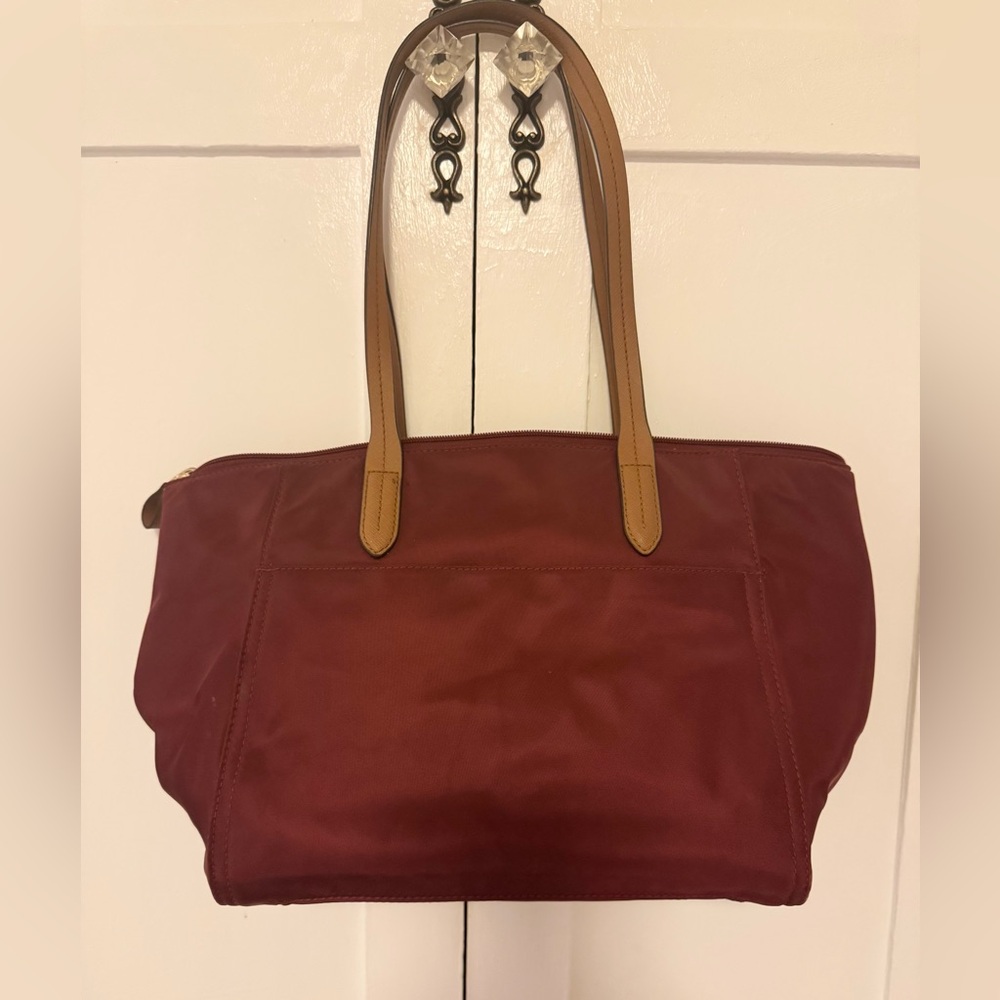 Michael Kors Kelsey Nylon Tote Bag Cranberry - Picture 3 of 6